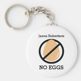 Llavero Niños Sin Huevos Alerta Alérgica Personalizada
