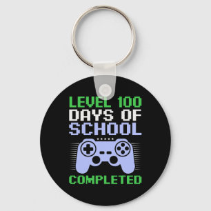 Llavero Nivel 100º Día De Enseñanza Completado Para Niños