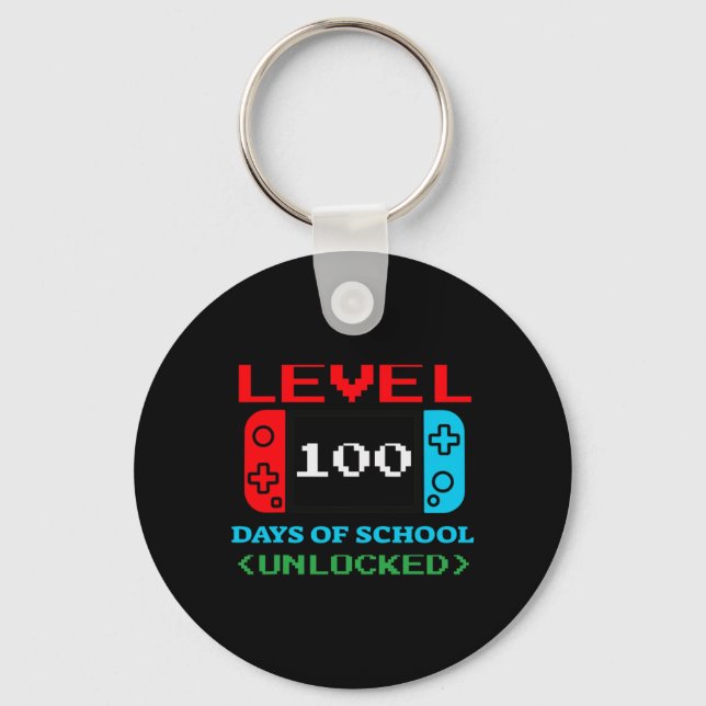 Llavero Nivel 100 Días De Escuela Desbloqueados 3 (Anverso)