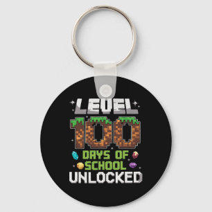 Llavero Nivel 100 Días De Escuela Niños Jugadores Desbloqu