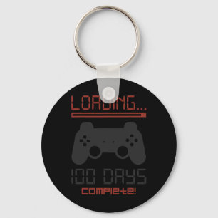 Llavero Nivel 100 Días Escolares Juego De Video Jugador Co