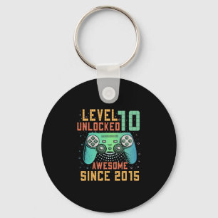 Llavero Nivel 10 Desbloqueado Cumpleaños 10 Regalos Para N