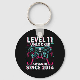 Llavero Nivel 11 Desbloqueado Videojuego Cumpleaños 11 Jug