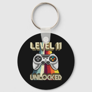 Llavero Nivel 11 Videojuego retro desbloqueado 11º cumplea