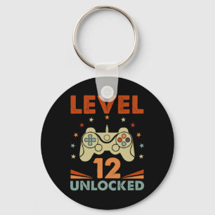 Llavero Nivel 12 Video Gamer desbloqueado 12 cumpleaños 12