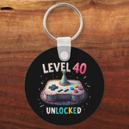 Llavero Nivel 40 Estilo de juego desbloqueado 40 cumpleaño