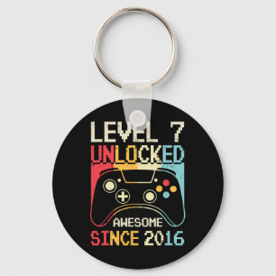 Llavero Nivel 7 Desbloqueado Videojuego Cumpleaños 7 Jugad