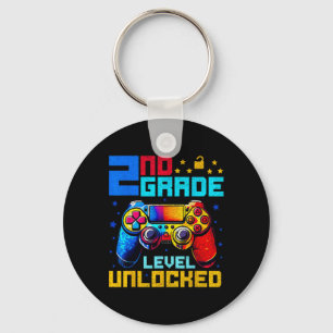 Llavero Nivel de 2do Grado Desbloqueado Gamer Primer Día d