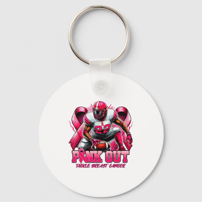 Llavero Nk Out Tackle Breast Cancer Awareness Football Men (Anverso)