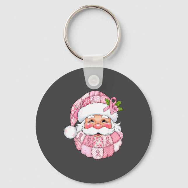 Llavero Nk Patchwork Santa Breast Cancer Awareness Christm (Anverso)