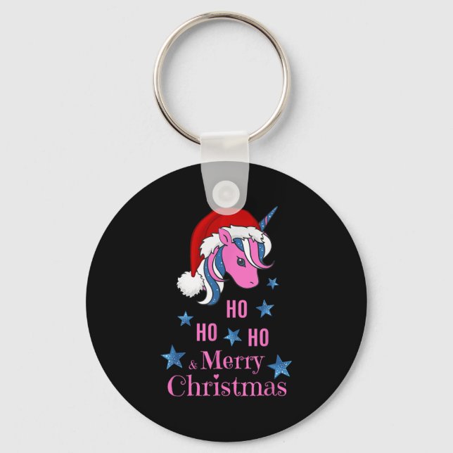 Llavero Nk Unicorn Santa Merry Christmas  (Anverso)