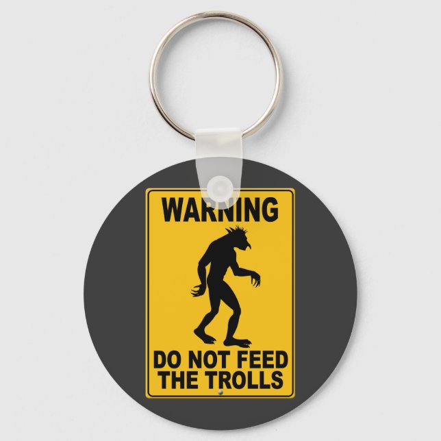 Llavero No alimentar a los trolls (Anverso)