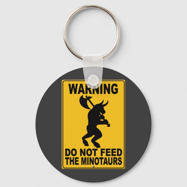 Llavero No alimente a los minotaurs (Anverso)