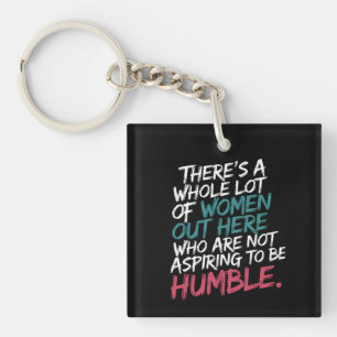 Llavero No aspirando a ser humilde Kamala Harris feminista