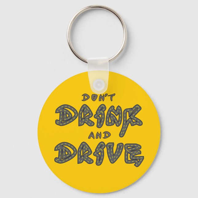 Llavero No bebas y conduzca la cadena de teclas (Anverso)