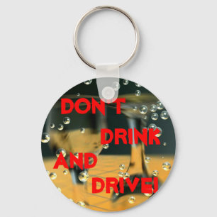 Llavero No beber y conducir la cadena de teclas