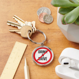 Llavero No Beber Y Conducir Rótulo | Keychain Premium