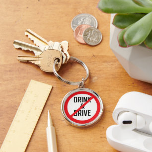 Llavero No Beber Y Conducir Rótulo   Keychain Premium