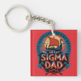 Llavero No Cap Sigma Dad Viking Style for Fathers Day
