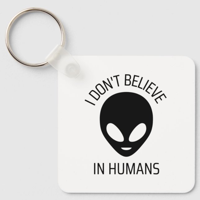 Llavero No creo en los humanos (Anverso)