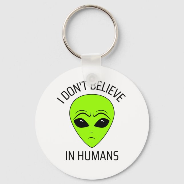 Llavero No creo en los humanos (Anverso)