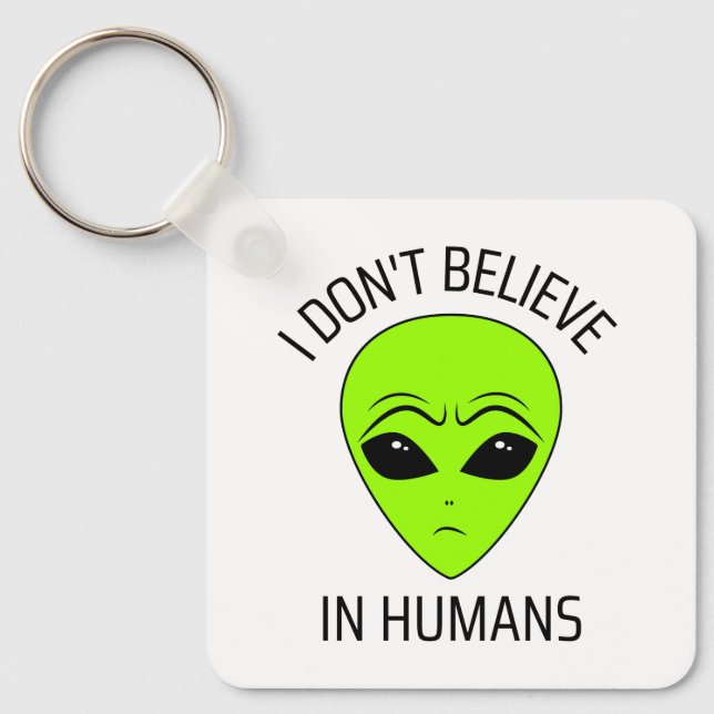 Llavero No creo en los humanos (Anverso)