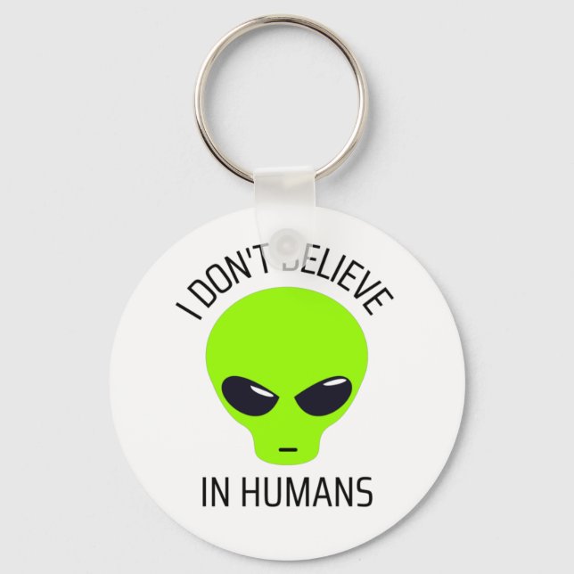 Llavero No creo en los humanos (Anverso)