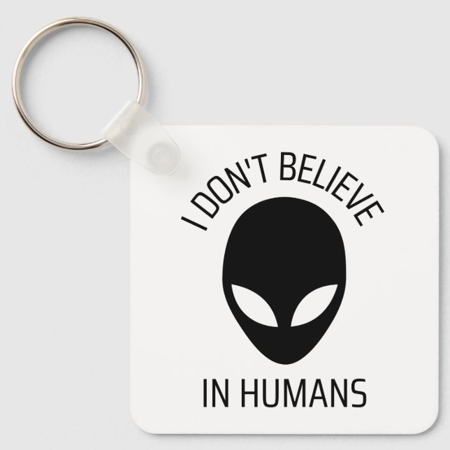 Llavero No creo en los humanos (Anverso)
