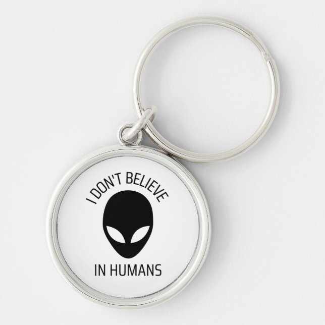 Llavero No creo en los humanos (Frente)