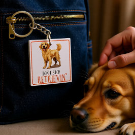 Llavero No dejes de recuperar - amante del perro - Golden 