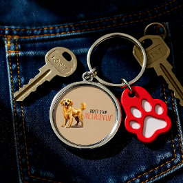 Llavero No dejes de recuperar - amante del perro - Golden 