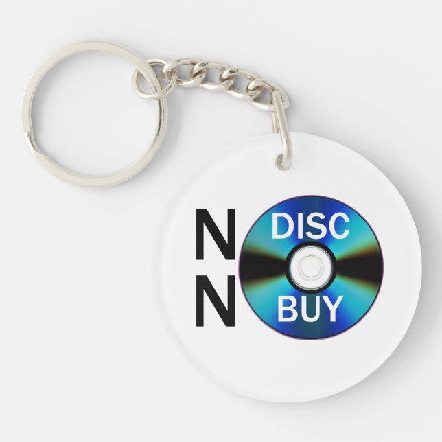 Llavero No Disco, No Comprar (Frente)