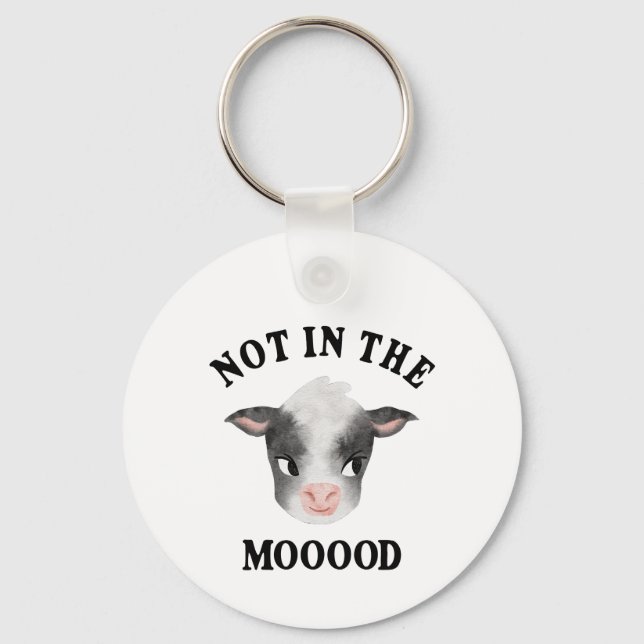 Llavero No en la granja de animales Mooood Cow (Anverso)