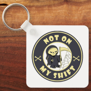 Llavero No en mi cita de Halloween de Grim Reaper