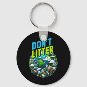 Llavero No ensuciar la basura no hay basura ambiental A