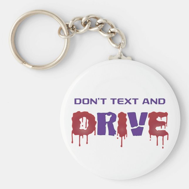 Llavero No enviar mensajes de texto y conducir (Frente)