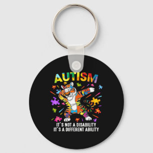 Llavero No es una conciencia del autismo de los tigres con