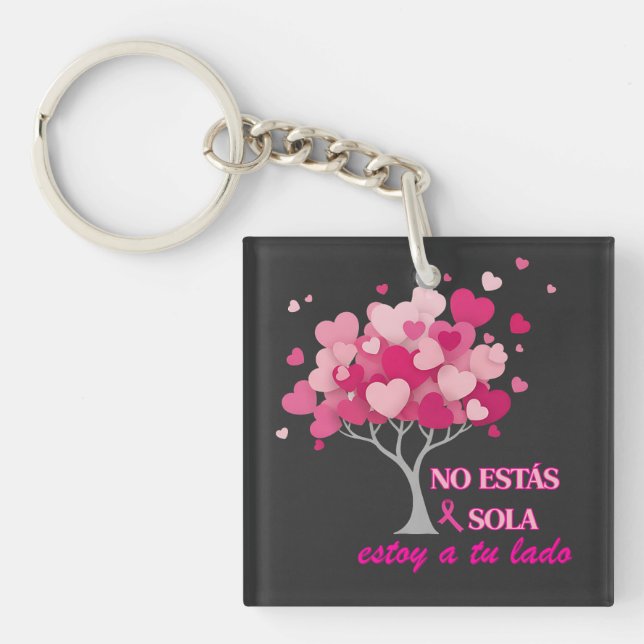 Llavero No estás sola en lucha contra el Cáncer de mama (Frente)