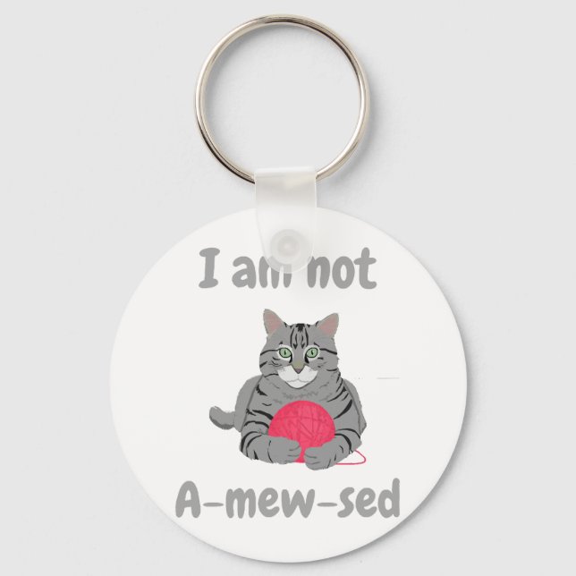 Llavero No estoy entretenido. Chonk tee de gato gracioso (Anverso)