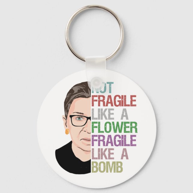 Llavero No frágil como flor frágil como bomba (Anverso)