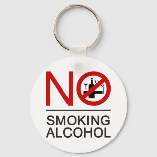Llavero NO fumar alcohol ⚠ Rótulo tailandés ⚠
