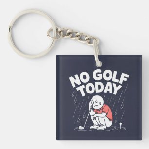 Llavero No Golf Hoy Divertido Triste Stickman Golfista 