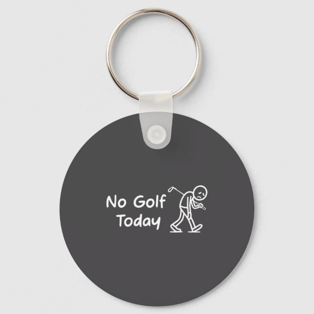 Llavero No Golf Today Funny Sad Graphic Stickman Golfer Fi (Anverso)