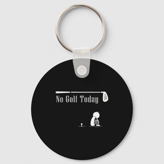 Llavero No Golf Today Funny Sad Stickman Golf Lover Golfer (Anverso)