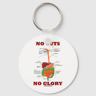 Llavero No Guts No Glory (Digestive System Anatomy Humor)