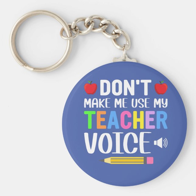 Llavero No hagas uso de mi voz de profesor (Frente)