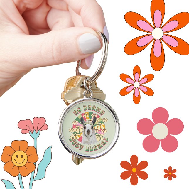 Llavero No hay dramas que solo llamas - Cute Boho Llama (Subido por el creador)