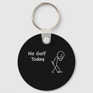 Llavero No hay golf hoy en día Funny Triste Gráfico Stickm