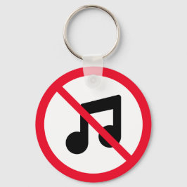 Llavero No hay música prohibida en el Rótulo | Cadena de c