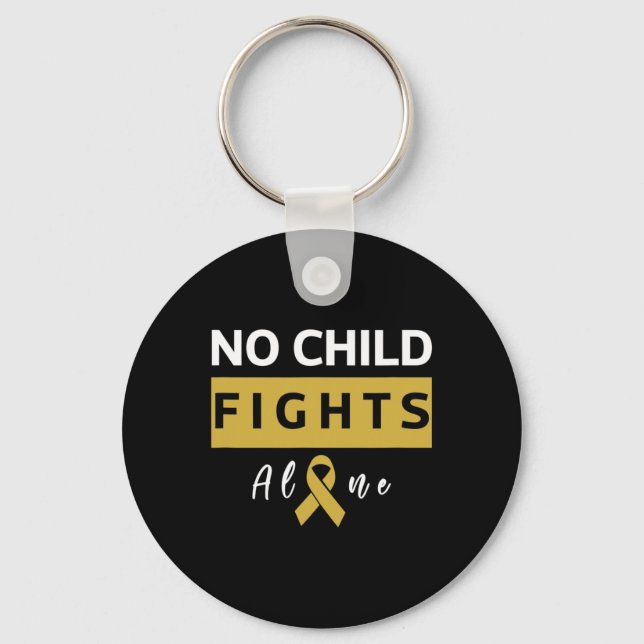Llavero No hay niños que luchen solo contra el cáncer infa (Anverso)